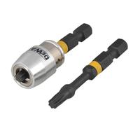 DeWalt Impact Torsion Bit and Magnetic Screwlock Sleeve T25 50mm Pack of 2