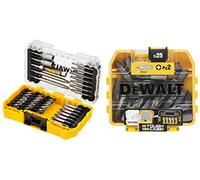 Dewalt DT70702 40 Piece Impact Screwdriver Bit Set + Tough Case Fits TStak Caddy, Black & DT71521-QZ DT71521-QZ-Juego 25 puntas Pz2 de, Yellow/Black, 25 mm, Set of 25 Pieces