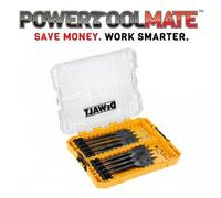 DeWalt DT70751 Flat Wood Spade Bit Set 9 Piece 12mm - 32mm + Tough Case Tstak