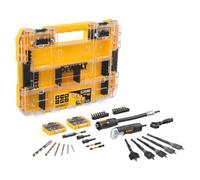 DEWALT DT70776-QZ DT70776-QZ Tough Case Grande de 85 piezas para atornillar y taladrar Con acoplamiento Angular Flexible, Silver