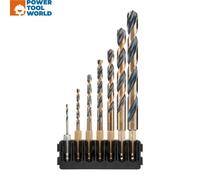DeWalt 7 Piece Hex Shank Black and Gold Drill Bit Bar Set