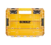 DeWALT DT70839-QZ Clear 3 Compartment Plastic 2kg Max Weight Non Waterproof Tool Box with Divider Organizer Screws Bits Accessory Storage Stack Storage