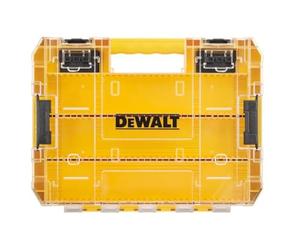 DeWALT DT70839-QZ Clear 3 Compartment Plastic 2kg Max Weight Non Waterproof Tool Box with Divider Organizer Screws Bits Accessory Storage Stack Storage