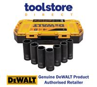 DEWALT McLaren 1/2in Drive Deep Impact Socket Set, 7-Piece, Metric 17-24mm