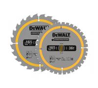 DEWALT DT90270-QZ CIRCULAR SAW BLADE TWIN PACK 165 X 20MM X 24T/36T