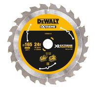 Dewalt DT99560-QZ DT99560-QZ-Hojas para Sierra Circular portátil XR Extreme RUNTIME 165mm x 20mm 24D