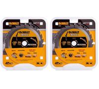 Dewalt DT99560-QZ DT99560-QZ-Hojas para Sierra Circular portátil XR Extreme RUNTIME 165mm x 20mm 24D, black/yellow (Pack of 2)