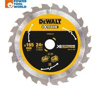 Dewalt DT99560-QZ DT99560-QZ-Hojas para Sierra Circular portátil XR Extreme RUNTIME 165mm x 20mm 24D