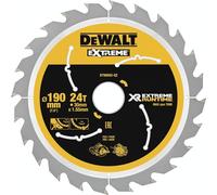DEWALT DT99562-QZ XR Extreme Runtime Circular Saw Blade 190mm x 30mm x 24T, 240 V, Yellow/Black