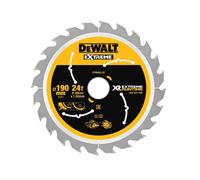 DEWALT DT99562-QZ XR Extreme Runtime Circular Saw Blade 190mm x 30mm x 24T, 240 V, Yellow/Black