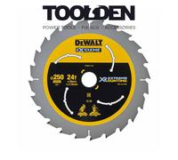 DeWalt DT99571-QZ Xtreme Runtime 250mmx30mm 24T Blade For Corded & Cordless Saws