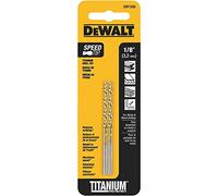 DEWALT DW1308-1/8-Inch Titanium Nitride Split Point Twist Drill Bit,Gold