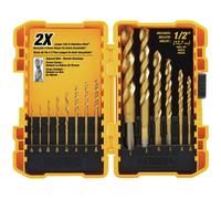 DEWALT DW1341 14-Piece Titanium Nitride Speed Tip Drill Bit Set