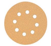 DEWALT DW4304 5-Inch 8 Hole 150 Grit Hook and Loop Random Orbit Sandpaper (5-Pack) Beige