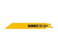 DEWALT DW4811 6-Inch 18 TPI Straight Back Bi-Metal Reciprocating Blade (5-Pack)