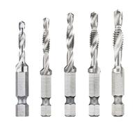 DEWALT DWADTQTR5SET Impact Ready 5-Piece Drill Tap Set, 1/4" Capacity