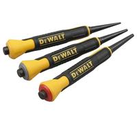 DEWALT DWHT0-58018 Bi-Material Nail Set, 3 Piece (0.8, 1.6 and 2.5mm.), Bi-Material Grip, Flared to Help Protect Your Hand