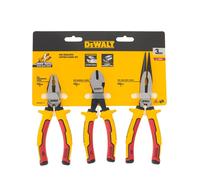 DeWalt DWHT82811-0 3pc VDE Insulated Pliers Set 1000V, Diagonal/Combo/Long Nose