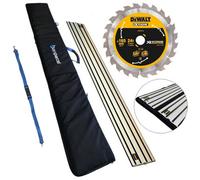 Dewalt Dws5022 1.5M Plunge Saw Guide Rail Dws520 Set + 24T Extreme Blade + Bag