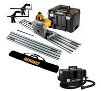 Dewalt Dws520Kr 110V Plunge Saw Kit 2X 1.5M Guide Rails + Bag + Clamps + Dcv856M