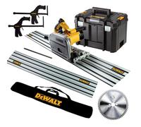 Dewalt DWS520KR 240v Plunge Saw Kit + 2x 1.5m Guide Rails + Bag + Clamps + Blade