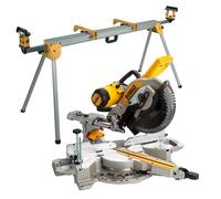 Dewalt DWS727 250mm Double Bevel Slide Mitre Saw XPS 240V/1675W With Leg Stand