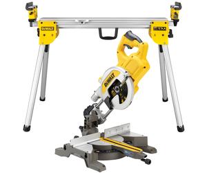 DeWalt DWS777-GB 216mm XPS Sliding Compound Mitre Saw 240V with DE7033 Leg Stand