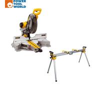 DeWalt DWS780-LX 305mm Double Bevel Mitre Saw 110v + DE7023-XJ Mitre Saw Univ...