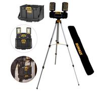 Dewalt Dwst08061-1 Toughsystem 2 Half Width Led Task Light Tote + De0881 Tripod