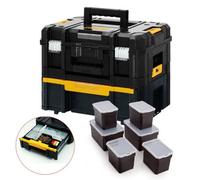 Dewalt Dwst1-70703 Tstak Ii + Iii Dwst1-70705 Stackable Tool Boxes +6 Organisers