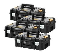 4 x Dewalt DWST1-70703 TStak II Power Tool Storage Box 13.5L T-STAK Case