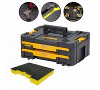Dewalt DWST1-70706 TStak IV Tool Storage 2 Shallow Draws + 2x 30mm Shadowfoam
