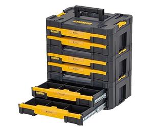 DEWALT DWST1-70706 TStak IV Tool Storage Box with 2 Shallow Drawers 8L Capacity