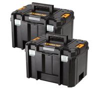 DEWALT DWST1-71195 TSTAK VI Deep Tool Storage Case Heavy Duty 23L-Twin Pack Without Tray and Inlays, Black