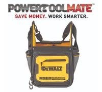 DEWALT DWST60105-1 11" ELECTRICIANS MULTI POCKET OPEN TOTE BAG + SHOULDER STRAP