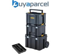 Dewalt DWST83528-1 3 PC TStak 2.0 Tower Rolling Mobile Tool Storage Boxes Tote