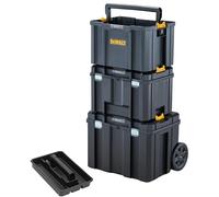 Dewalt DWST83528-1 3 PC TStak 2.0 Tower Rolling Mobile Tool Storage Boxes Tote
