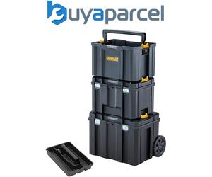Dewalt DWST83528-1 3 PC TStak 2.0 Tower Rolling Mobile Tool Storage Boxes Tote