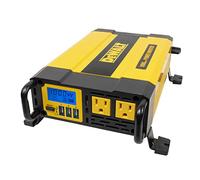 DEWALT DXAEPI1000 Power Inverter 1000W Car Converter with LCD Display: Dual 120V AC Outlets, 3.1A USB Ports, Battery Clamps