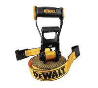 DEWALT DXBC10000F Black/Yellow 2" x 27' Ratchet Tie Down Strap with Flat Hook - Heavy-Duty Cargo Securing (10,000 lb Break Strength)