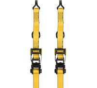 DEWALT DXBC50002 Black/Yellow 1.5" x 16' Ratchet Tie Down Straps - Heavy-Duty Cargo Hauling (5000 lb Break Strength), 2 Pack