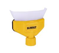 DEWALT DXVA00-1500E Dust Collector has a funnel design for maximum debris capture. A rubber seal not only prevents marring but also ensures a secure fit. The innovative design utilizes vacuum suct