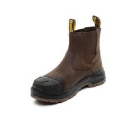 DEWALT East Haven Men's Water Resistant, Leather, Slip On, Dealer Safety Work Boots, Brown UK8