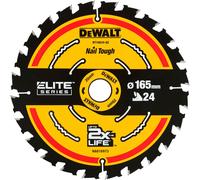 DEWALT DT10624-QZ Premium Circular Saw Blade ELITE SERIES - 165 mm x 20 mm 24T