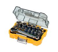 Dewalt 24 Piece High Performance Socket and Screwdriving Set (DT71516); long-living sockets; (24 pieces); with case