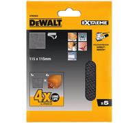 DeWalt Extreme 4X Life Mesh 115mm x 115mm Sanding Sheets 120g Pack of 5