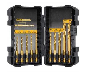 Dewalt Extreme Dt50050 10 Piece Impact Ready Titanium Drill Bit Set Dt50050-Qz