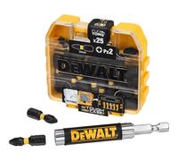 DeWalt Extreme Flextorq Pozi Screwdriver Bits and Magnetic Drive Guide PZ2 25mm Pack of 25