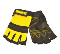 DeWalt Fingerless Synthetic Padded Leather Palm Gloves L