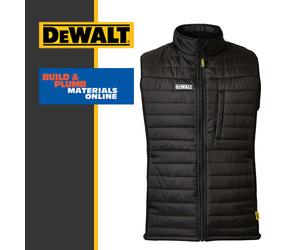 Dewalt FORCE black soft lightweight Padded Puffa Work Bodywarmer Gilet